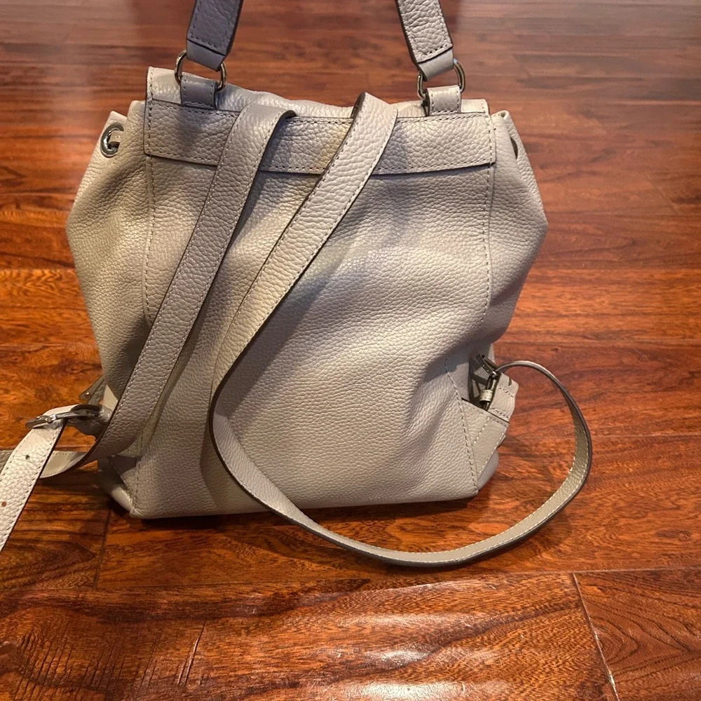 Michael Kors Light Gray Studded Backpack - Picture 3 of 5